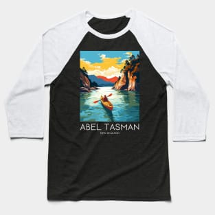 A Pop Art Travel Print of Abel Tasman National Park - New Zealand Baseball T-Shirt